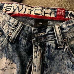 Stonewashed distressed shorts by SWITCH denim, Size 34